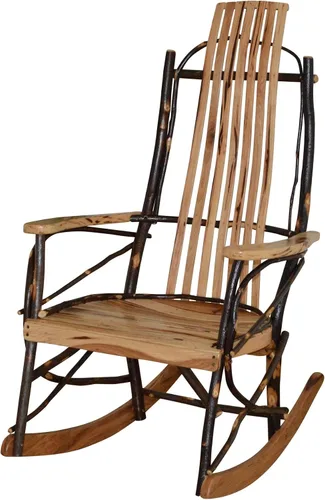 Vista 4 de Mecedora mediana de roble teñido natural y nogal Amish Natural Finish