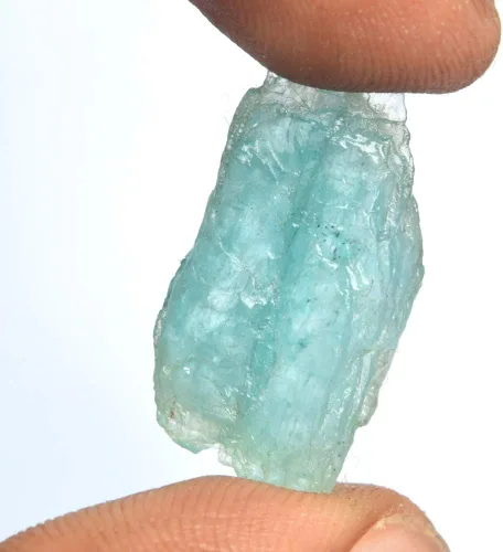 Vista 2 de Piedra preciosa suelta de aguamarina azul crudo con certificación Egl natural de 18.00 ct para la fabricación de joyas, Gema, Brasil - Aguamarina