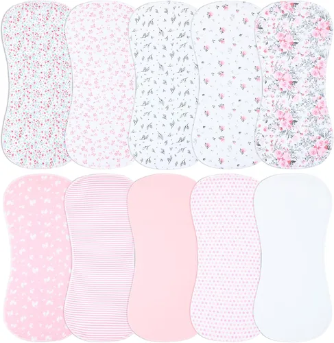Vista 12 de Juego de 10 paños para eructar para bebés niños y niñas - Paño orgánico para eructos de bebé, toallitas para bebé, trapos para eructos, paños