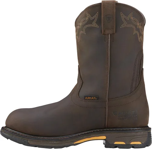 Vista 13 de Ariat WorkHog Wellington - Botas de trabajo impermeables compuestas, bota de trabajo de cuero occidental para hombre