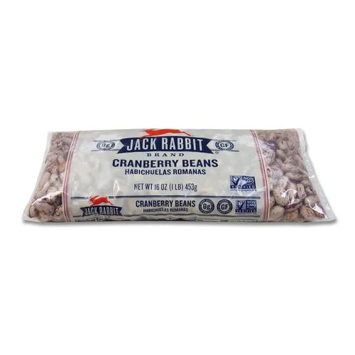 Vista 3 de Jack Rabbit Cranberry / Frijoles romanos (paquete de 3) bolsas de 16 onzas