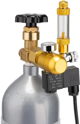 Vista 8 de DaToo Regulador de CO2 para acuario, pantalla de doble calibre con válvula de retención de solenoide de contador de burbujas ajustable para tanque