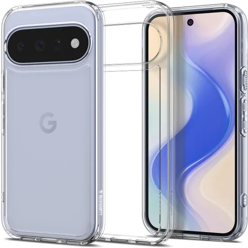 Vista 15 de Spigen Carcasa ultra híbrida para Pixel 8a, transparente Anti-Yellowing Resin, Air Cushion Technology, Military-Grade Drop Protection, Raised