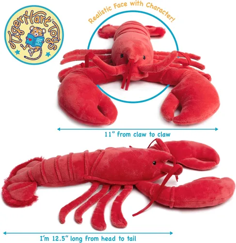Vista 4 de TigerHart Lenora The Lobster - Peluche de 13 pulgadas
