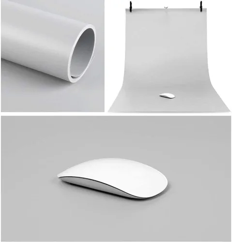 Vista 5 de Meking Telón de fondo de fotografía de PVC de 27 x 51 pulgadas, fondo mate, mate y reflectante, 23.6 x 51.2 in, fondo de PVC blanco y negro