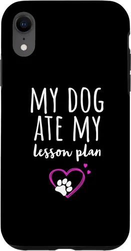 Vista 8 de iPhone 14 Mi perro se comió mi plan de lecciones divertido estuche para profesores de regreso a clases