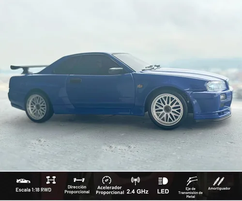 Vista 2 de Coche de deriva RC con giroscopio escala 1/18 LDRC Drift Car Control remoto