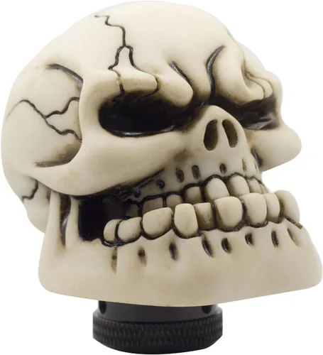 Vista 7 de Pomo para palanca de cambios automática con forma de calavera, color negro