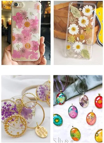 Vista 6 de Ammi majus - Paquete de 100 flores secas prensadas naturales para hacer joyas de resina, fabricación de jabón y velas, álbumes de recortes DIY