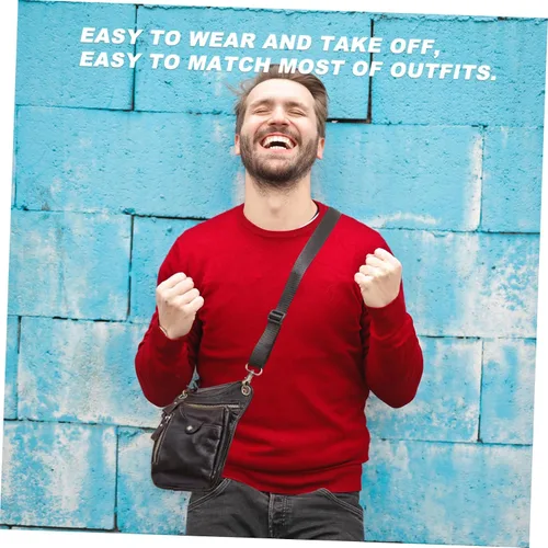 Vista 4 de BESPORTBLE 1 bolsa de pierna para hombre, bolsa deportiva para teléfono, bolsa para teléfono vintage, riñonera para hombre, funda de cuero