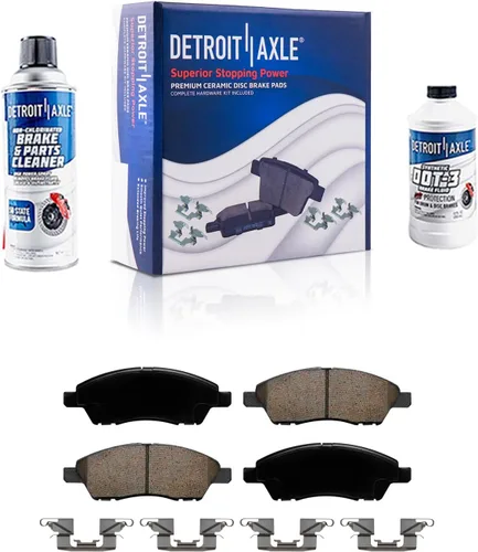 Vista 50 de Detroit Axle - Pastillas de Freno Delantero para Nissan Altima Maxima Sentra 350Z Cube Juke Versa INFINITI G35 I30 I35 Suzuki SX4 Crossover