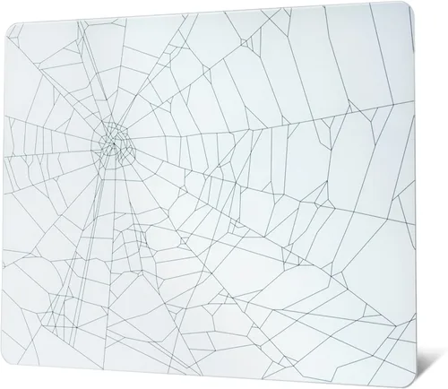 Vista 13 de XVX - Alfombrilla de mouse de vidrio para juegos, color negro, para deportes electrónicos, alfombrilla grande de 16.2 x 12.2 pulgadas, alfombrilla