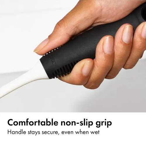 Vista 3 de OXO Good Grips Bottle Brush, Dual-Bristle Cleaning for Bottles, Pitchers and Carafes, Flexible Neck Scrub Brush, Safe for Stemware and Delicate