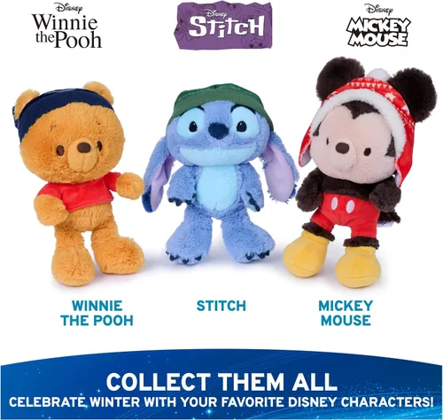 Vista 8 de GUND Disney Mickey Mouse Kai Bear Plush with Winter Outfit for Ages 1+