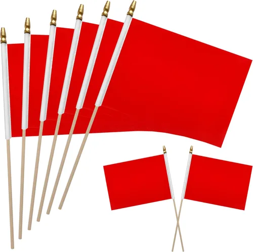 Vista 9 de WEITBF 12 Piezas Banderas Moradas Sólidas de 8×12 Pulgadas Pequeñas Banderas de Sublimación en Blanco para Bricolaje en Palo Mini Bandera Triangular