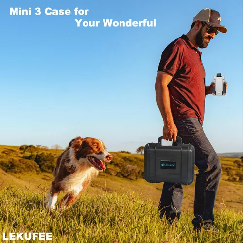 Vista 7 de Lekufee Funda rígida impermeable pequeña para DJI Mini 3 Pro/3 Drone Accesorios (solo funda, no para DJI RC)