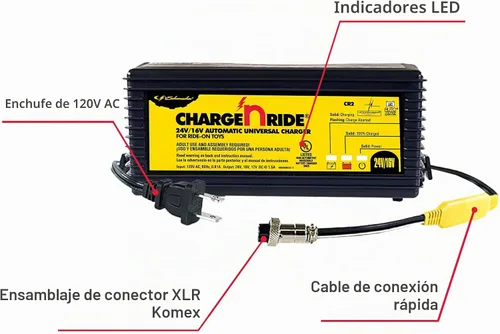 Vista 6 de Cargador de batería universal de Schumacher Charge 'n Ride, 1.5 Amp 24 voltios