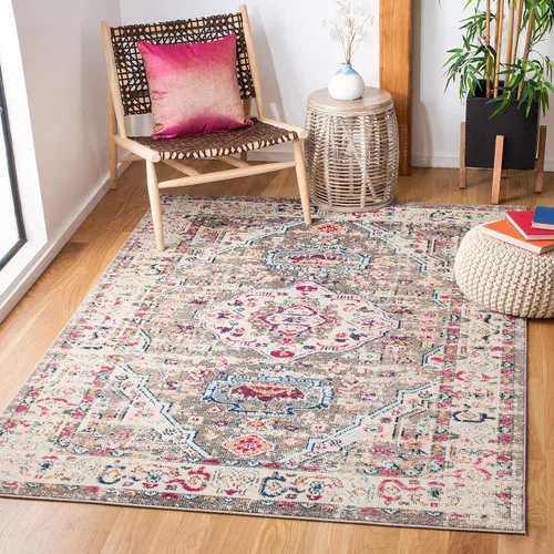 Vista 11 de SAFAVIEH Madison Collection - Alfombra de pasillo de 2 pies 2 pulgadas x 8 pies, color salvia y marfil, diseño bohemio oriental envejecido,