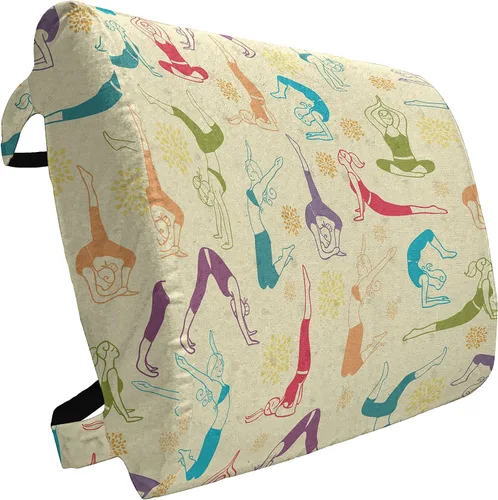 Vista 53 de Ambesonne Almohada de viaje para pizza, con patrón dibujado a mano, menú de pizzería, comida rápida, deliciosa comida gourmet, accesorio de viaje