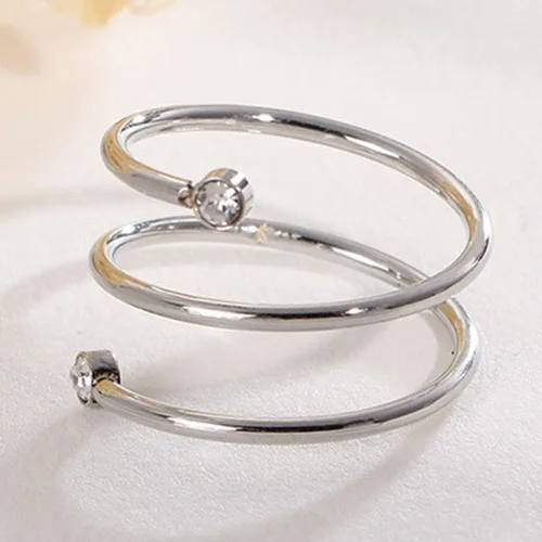 Vista 2 de Jude Jewelers Anillo de acero inoxidable trenzado para fiesta de cóctel