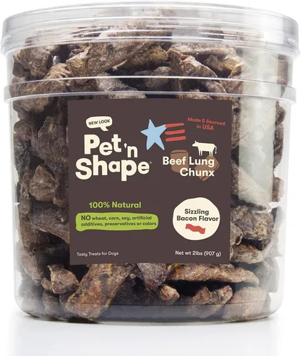 Vista 8 de Pet 'n Shape Beef Lung Chunx - Golosinas para perros, hechas y obtenidas en los Estados Unidos, 16 onzas