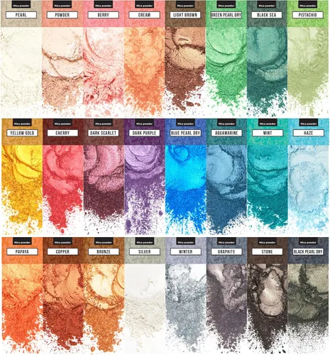 Vista 28 de Polvo de mica cereza 2 oz - Tinte para hacer jabón - Color único - Suministros para hacer jabón a mano - Pigmento de color de resina epoxi - Polvo