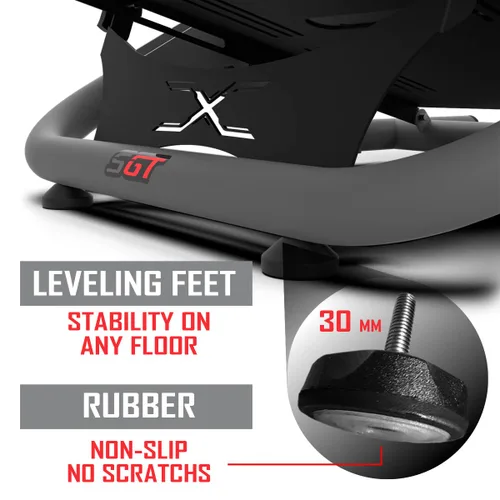 Vista 7 de Extreme Sim Racing Wheel Stand Cockpit SGT Racing Simulator - Nardo Gray Edition For Logitech G25, G27, G29, G920, G923 Thrustmaster and Fanatec