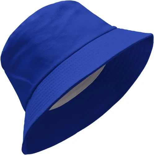 Vista 12 de PFFY Bucket Hat for Women Men Cotton Summer Sun Beach Fishing Cap Negro puro