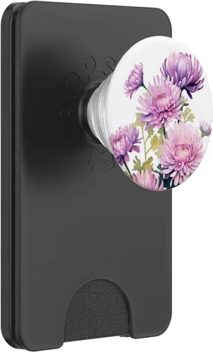 Vista 8 de purple aster flowers watercolor PopSockets Adhesive PopGrip