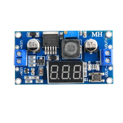 Vista 3 de LM2596 - Módulo convertidor ajustable de CC a CC de 4-40 V a 1,25 a 37 V, regulador de voltaje con pantalla LED de voltímetro 3A, tablero reductor