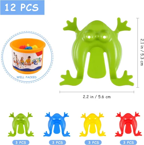 Vista 6 de Toyvian Paquete de 12 juguetes de salto de colores surtidos para niños, regalos de fiesta para niños, Pascua, cumpleaños, bolsas de regalo