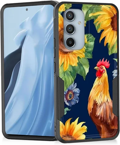 Vista 147 de Funda para Galaxy A14 5G, resistente de doble capa híbrida de policarbonato duro, goma suave, a prueba de golpes, funda protectora resistente