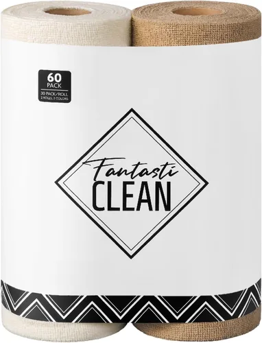 Vista 13 de Fantasticlean Rollo de paño de limpieza de microfibra, paquete de 40, toallas de microfibra extraíbles, 12 x 12 pulgadas, reutilizables, lavables
