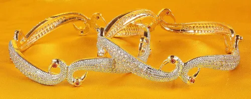 Vista 3 de Shiv_Collection Ethnic Bollywood Fashion CZ Stone Indian Bangles Traditional Jewelry