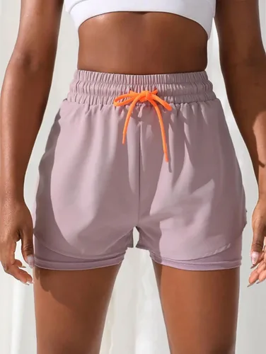 Vista 3 de YOAKUKA Pantalones cortos de entrenamiento 2 en 1 para mujer, para gimnasio, yoga, correr, ciclismo, tenis, faldas de verano