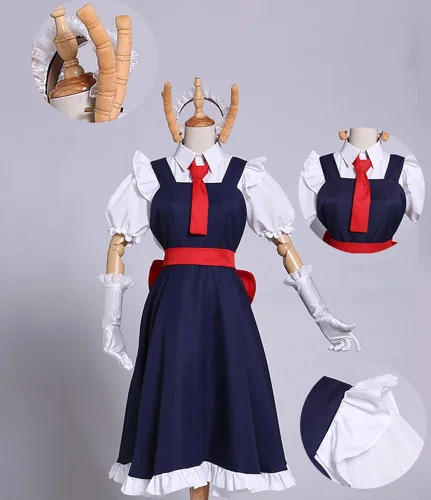 Vista 6 de ROLECOS Tohru Kobayashi-san Dragon Maid Cosplay Disfraces Lolita Vestido SuitCC3575B