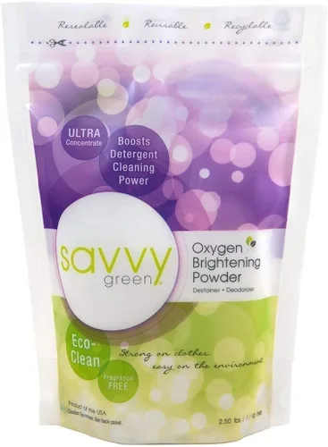 Vista 3 de Paquete de detergente para ropa 108 Wash y polvo de oxígeno Savvy Green