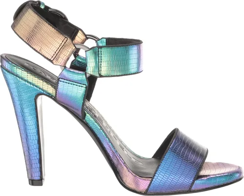 Vista 6 de Karl Lagerfeld Paris Sandalias de cuero Cieone con punta abierta para mujer