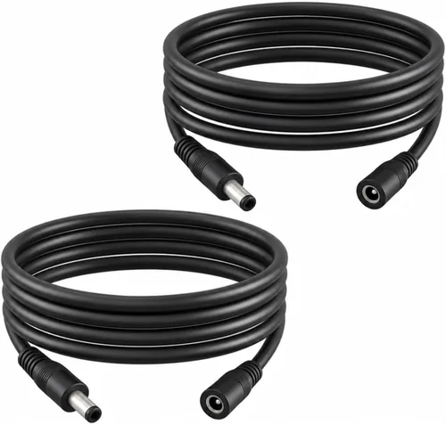 Vista 9 de 2pcs 0.2 in × 2.1mm14AWG DC Cable macho a hembra Conector 5521Connector 1FT