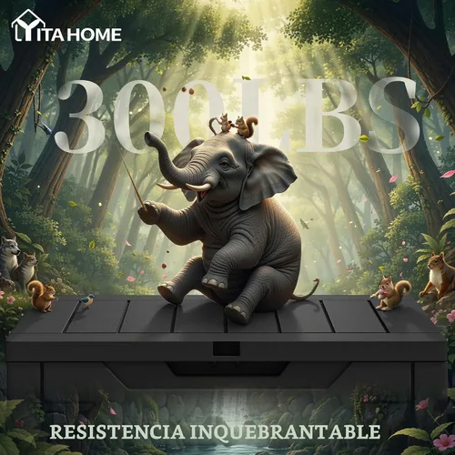 Vista 4 de YITAHOME Juego de 2 cajas de cubierta de 31 galones Negro