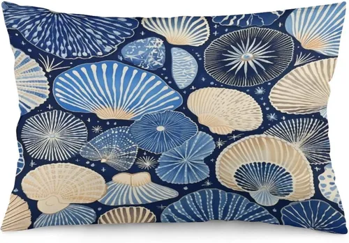 Vista 27 de Funda de almohada divertida de calavera de Halloween de 12 x 20 pulgadas, funda de almohada rústica de Halloween con cremallera oculta, suave