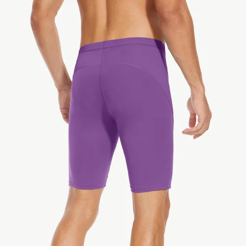 Vista 50 de Traje de baño deportivo competitivo para hombre, traje de entrenamiento de resistencia de carreras, pantalones cortos de natación de secado rápido