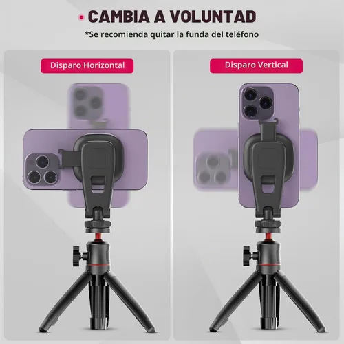Vista 3 de ULANZI Soporte magnético para trípode MA23, adaptador magnético