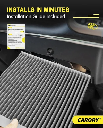 Vista 9 de Filtro de aire de cabina con carbón activado para Toyota Camry (2002-2006), Sienna (2004-2010), Avalon (2000-2004), Lexus RX350 (2007-2009), ES330