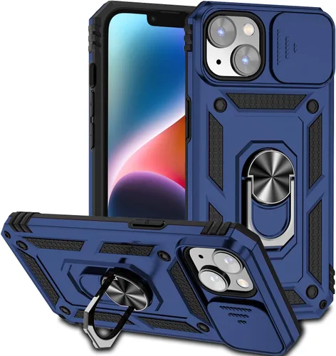 Vista 31 de Funda magnética compatible con iPhone 14 Pro de 6.1 pulgadas, funda magnética para iPhone 14 Pro con cubierta de cámara y soporte de grado militar