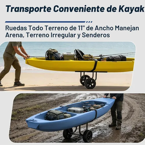 Vista 4 de GanFindX Kayak Cart 300 lbs Heavy Duty Aluminum Dolly