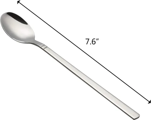 Vista 2 de Morcte Cuchara larga de té helado de 12 piezas, cuchara agitadora de mango largo de acero inoxidable Long Handle Iced Tea Spoon, Coffee Spoon, Ice