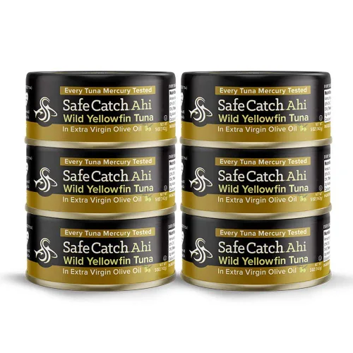 Vista 7 de Safe Catch Wild Ahi - Atún de aleta amarilla enlatado, capturado en la naturaleza, con menos mercurio, proteína magra, Omega 3, sin gluten, kosher