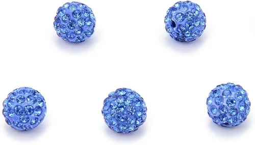 Vista 18 de 100 piezas Adabele Grado A Cuentas sueltas con cristal de 10 mm, diseño de atrapasueños con diamantes de imitación, bola de discoteca de arcilla