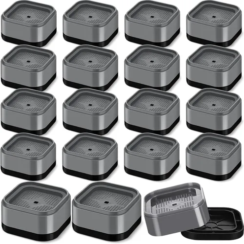 Vista 12 de Ecally Paquete de 6 Elevadores de Muebles Ajustables Elevadores de Cama Elevadores de Patas de Escritorio 1.38" Apilables Resistentes Elevadores